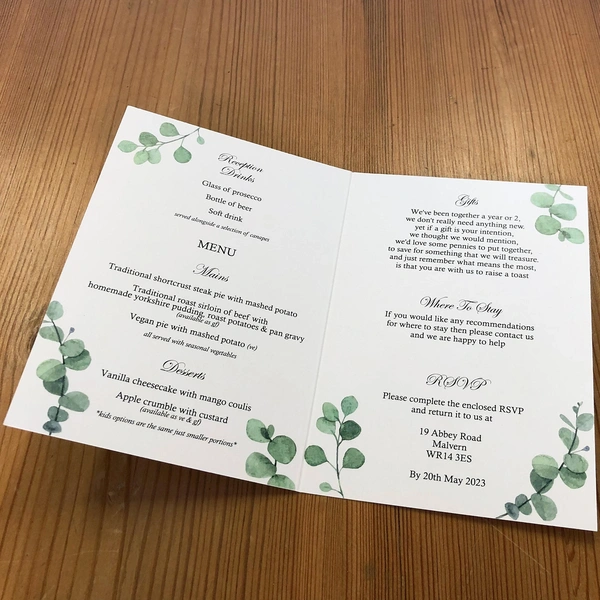  Folded Invite Inside